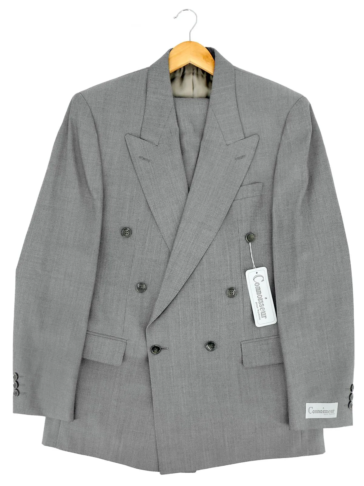 1940s Style Grey Connoisseur Double Breasted Suit