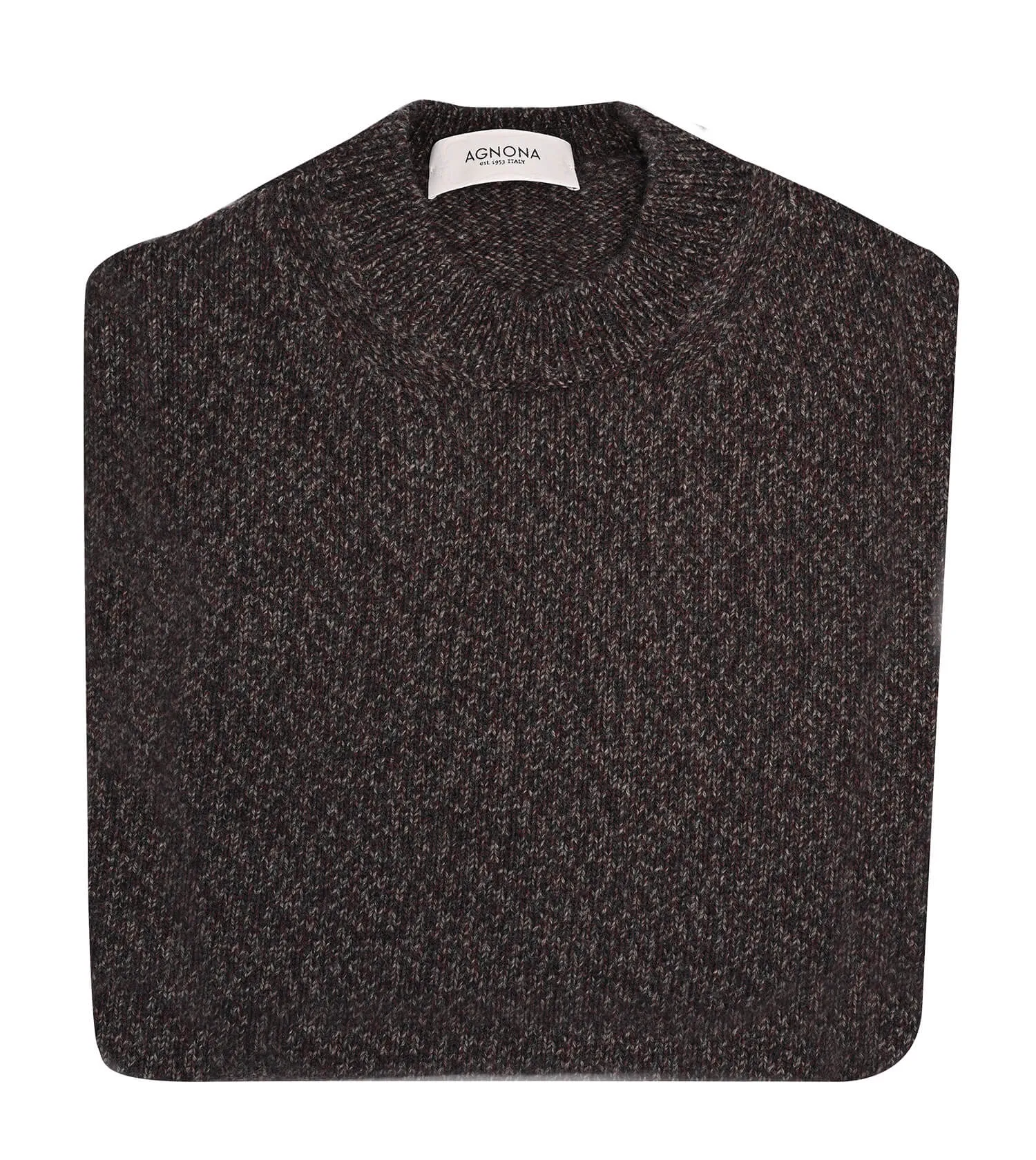 AGNONA CASHMERE Jersey Mouline Crewneck Sweater