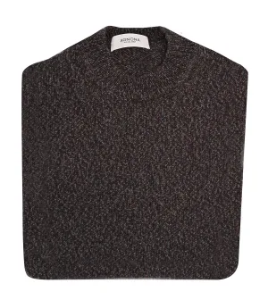 AGNONA CASHMERE Jersey Mouline Crewneck Sweater