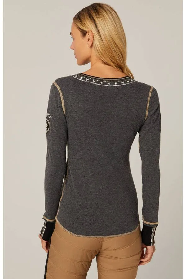 Alp N Rock Natasha Henley Shirt | Heather Black