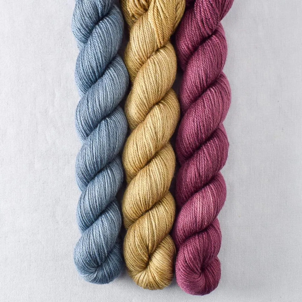 Amaranth, Blue Slate, Hayrick - Yowza Mini Trio