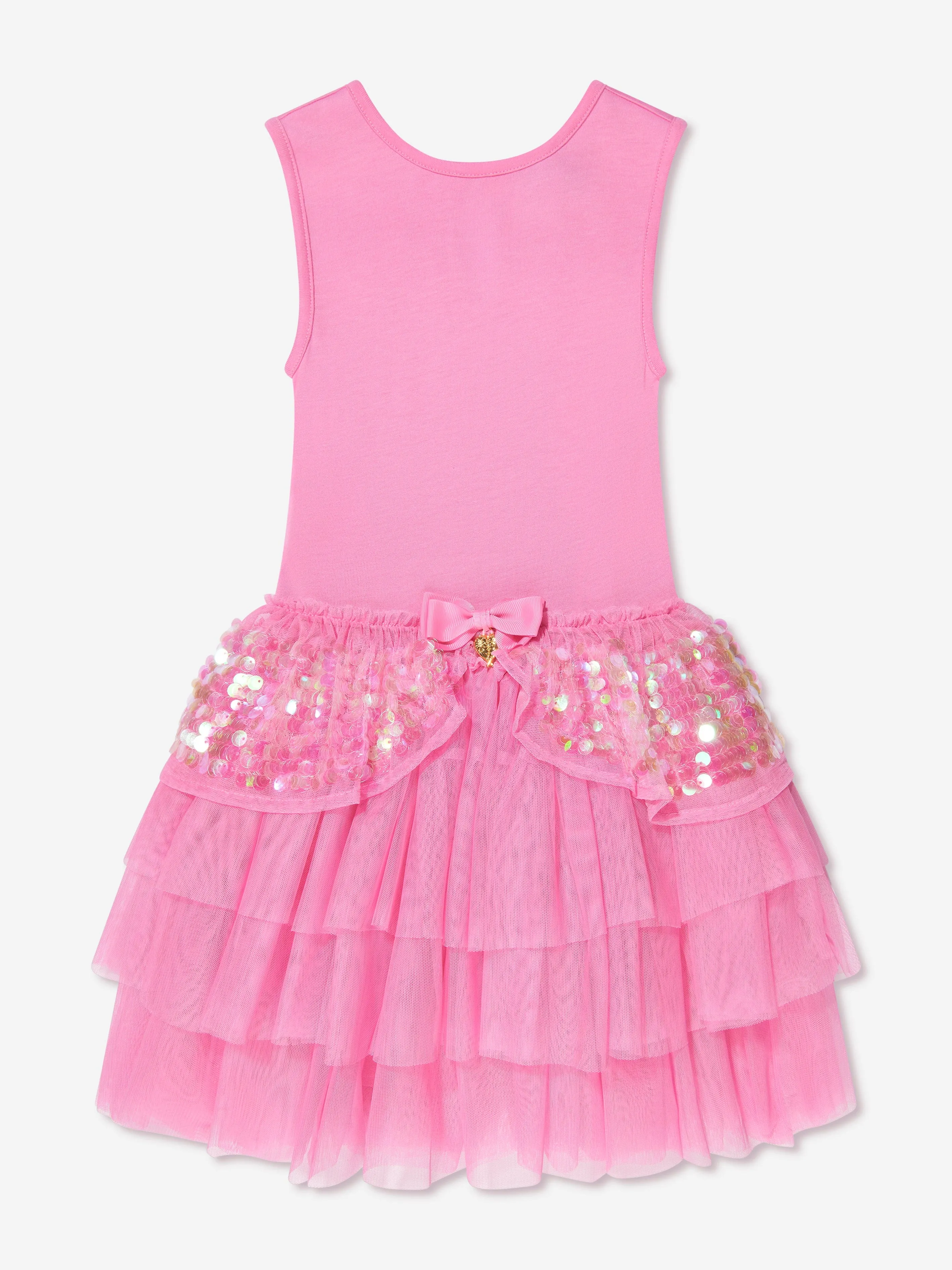 Angels Face Girls Sleeveless Ace Dress in Pink