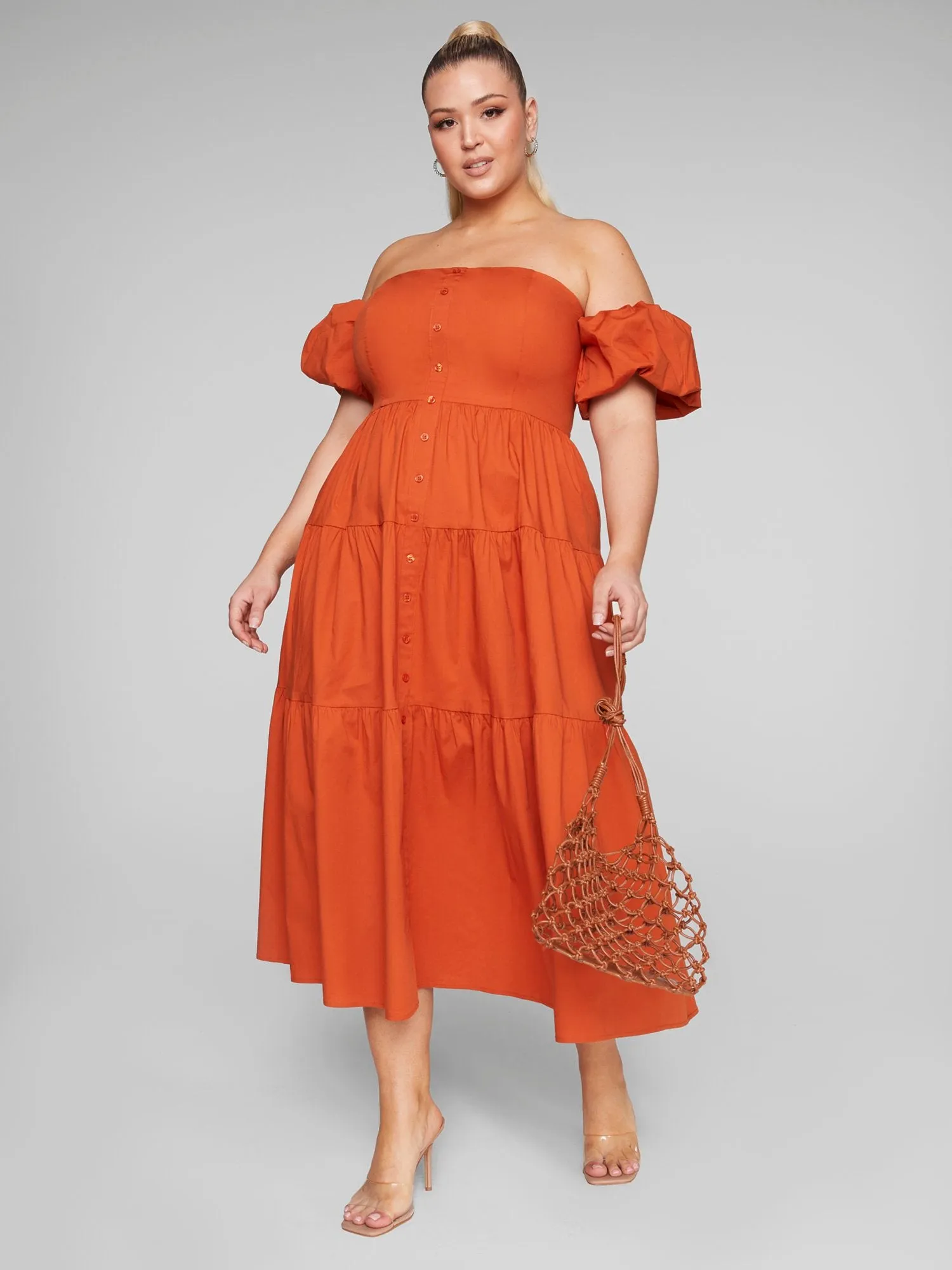 Aspen Off-The-Shoulder Midi Dress