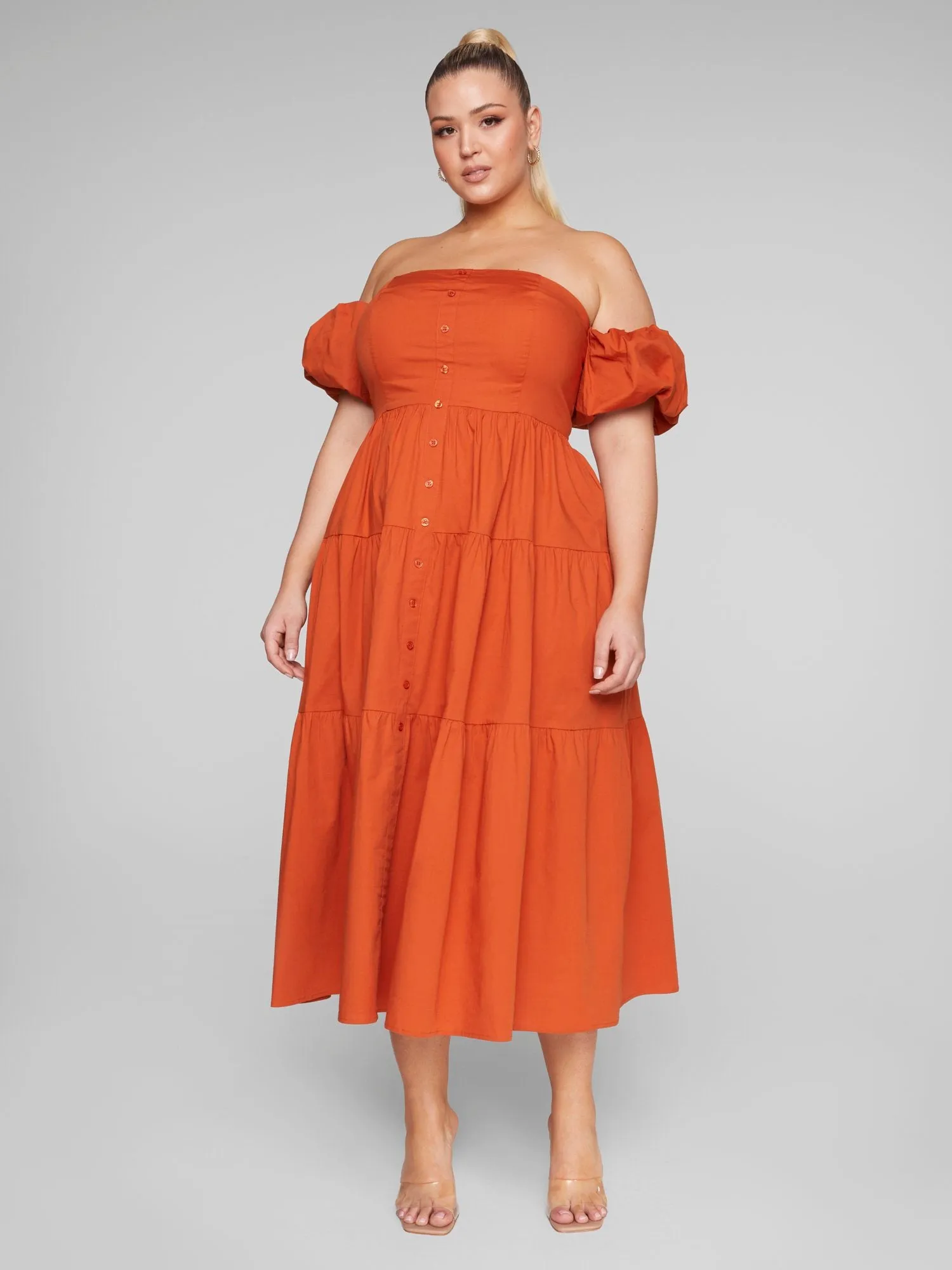 Aspen Off-The-Shoulder Midi Dress