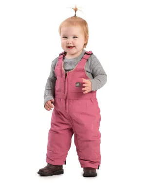 Berne Infant Girls Softstone Insulated Duck Desert Rose 100% Cotton Bib Overall