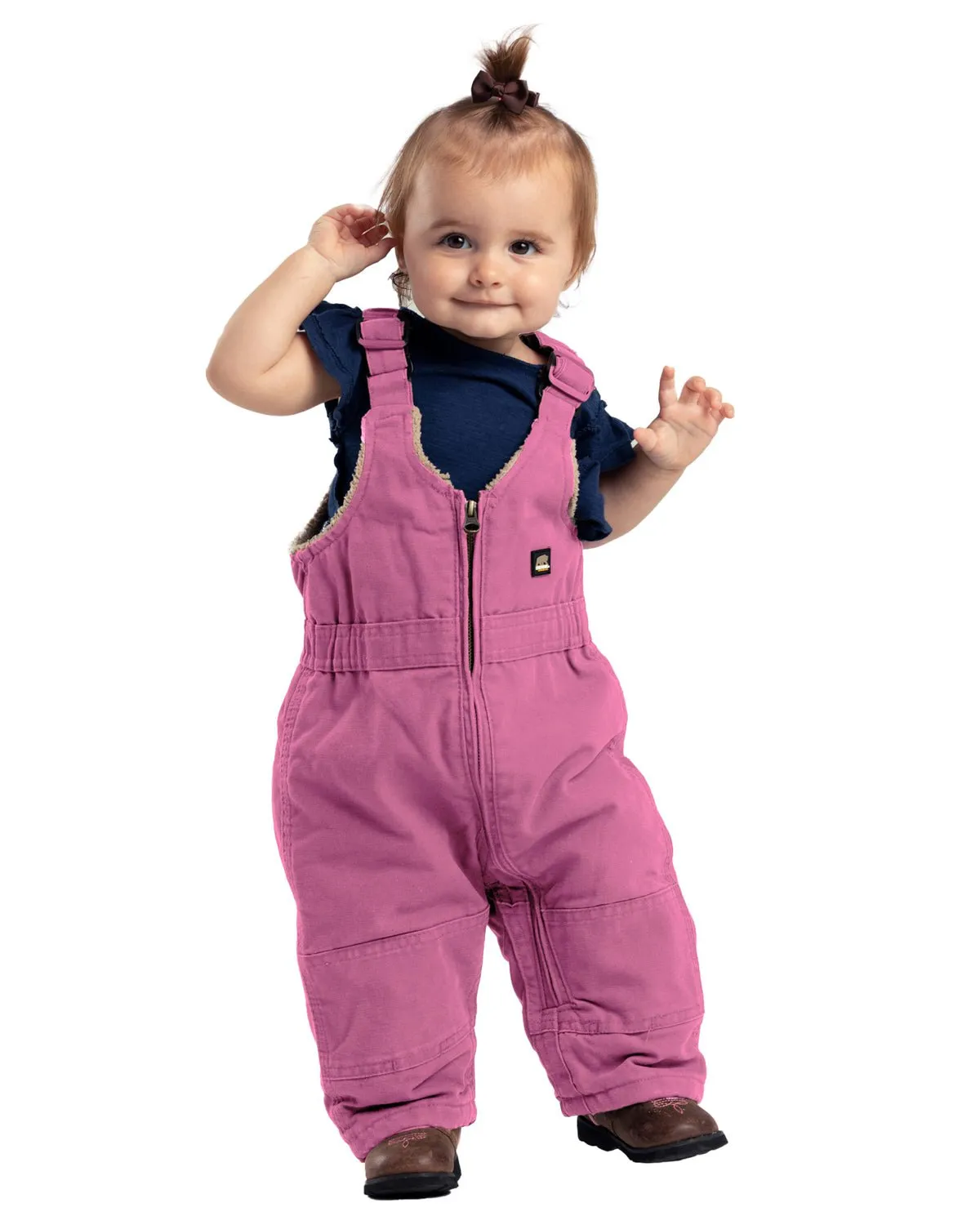 Berne Infant Girls Softstone Insulated Duck Desert Rose 100% Cotton Bib Overall