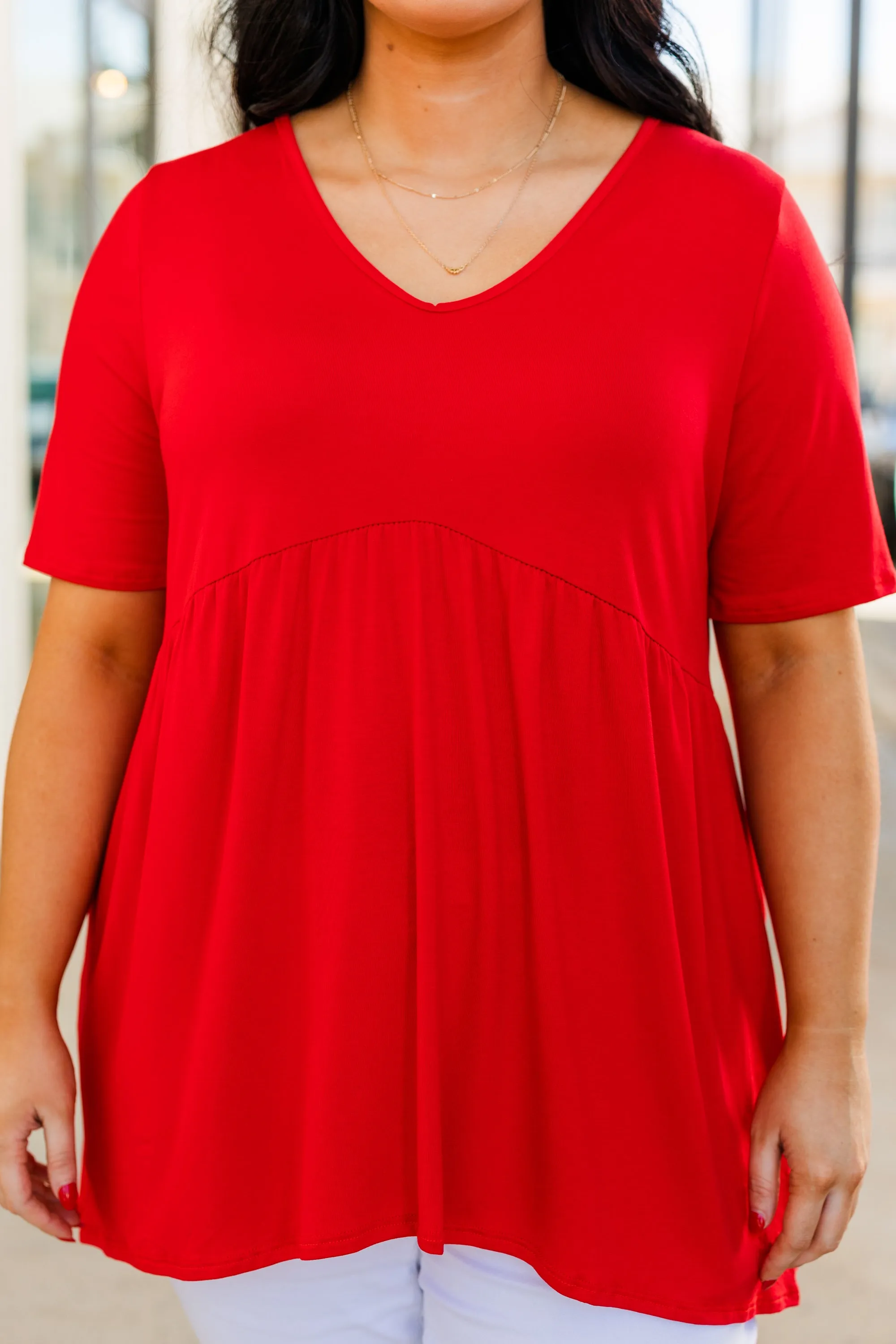 Blossoming Emotion Top, Red