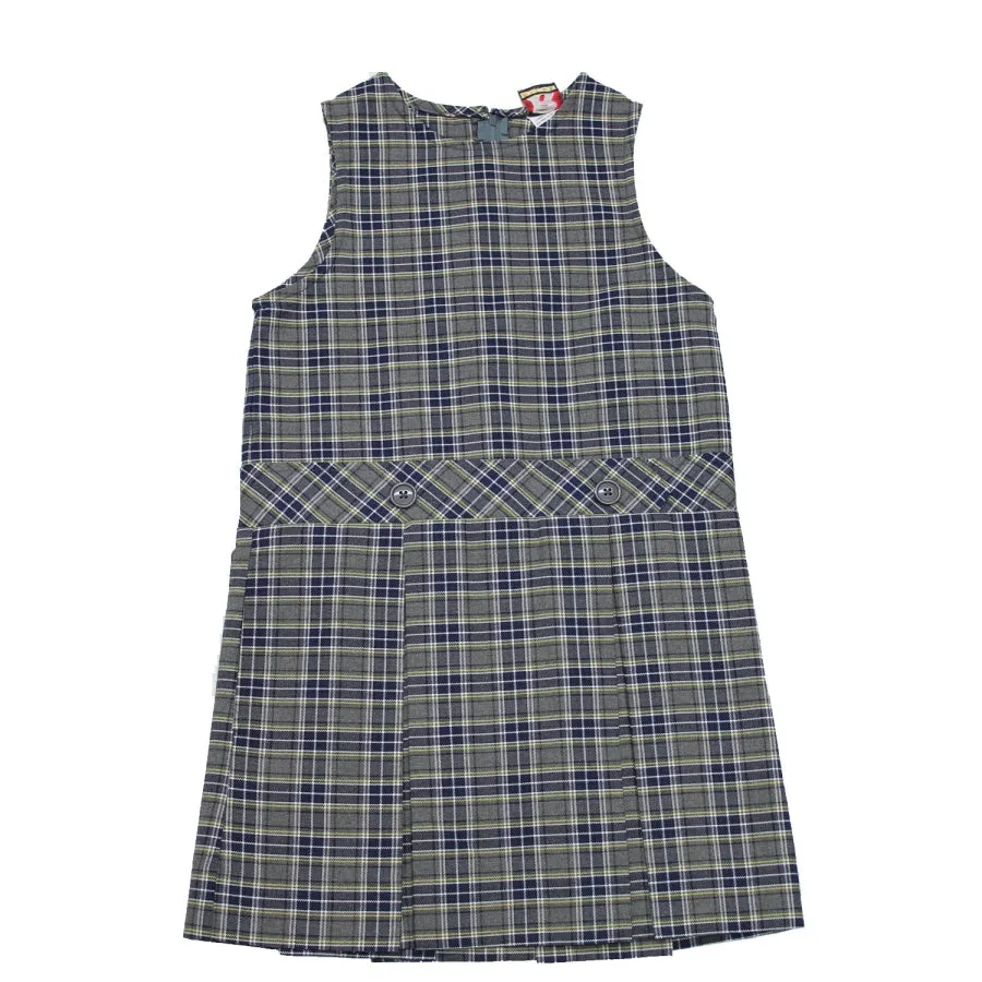 Bold Copy of Girls High-Neck Pleated Plaid Jumper