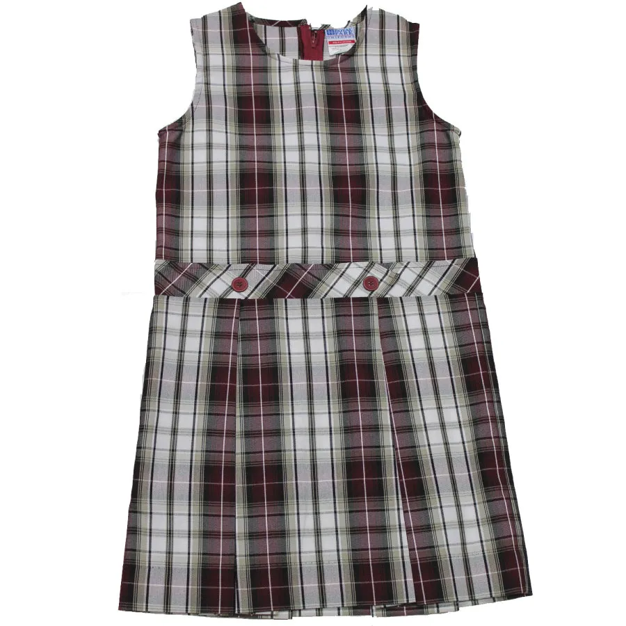 Bold Copy of Girls High-Neck Pleated Plaid Jumper