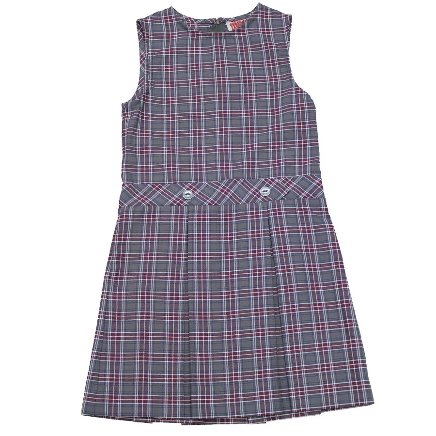 Bold Copy of Girls High-Neck Pleated Plaid Jumper