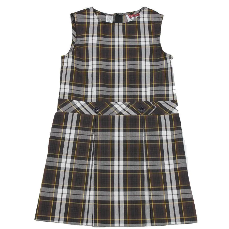 Bold Copy of Girls High-Neck Pleated Plaid Jumper