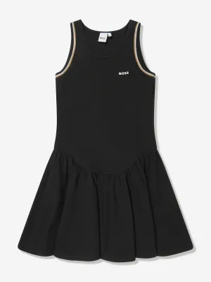 BOSS Girls Sleeveless Milano Dress in Black