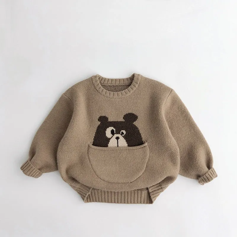 Boys Knitwear Pullover Outwear Cartoon Sweater for 1-6 yrs