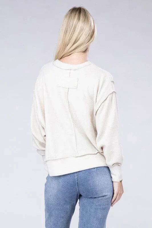 Brushed Melange Hacci Oversized Sweater