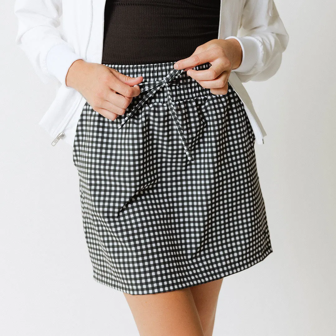 Cher Skirt, Black Check