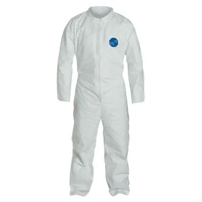 DuPont™ Tyvek® 400 Collared Coveralls w/Open Wrists/Ankles, Serged Seams, White, 2X-Large, TY120S-2XL