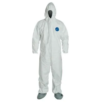 DuPont™ Tyvek® 400 Coverall with Attached Hood and Boots, White, 2X-Large, TY122S-2XL