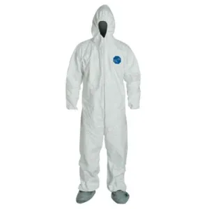 DuPont™ Tyvek® 400 Coveralls with Attached Hood and Boots, NAFTA Sourced, White, 2X-Large, TY122SWH2X0025NF