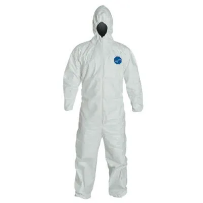 DuPont™ Tyvek® 400 Hooded Coveralls w/Elastic Wrists/Ankles, Vend Pack, White, 3X-Large, Vend Pk, TY127SWH3X0025VP