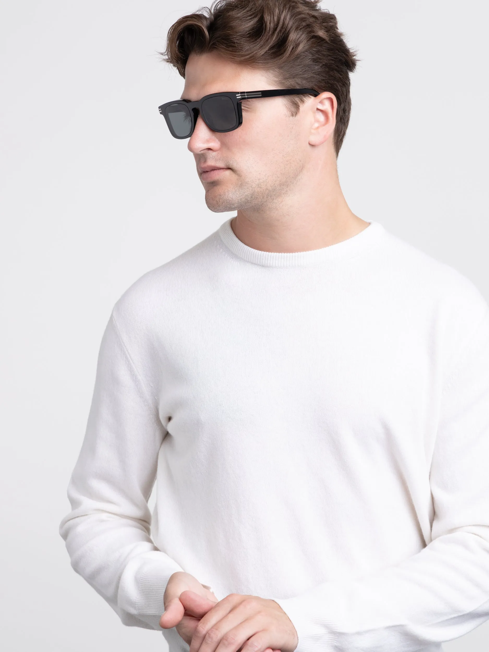 Ecru White Oasi Cashmere Crewneck