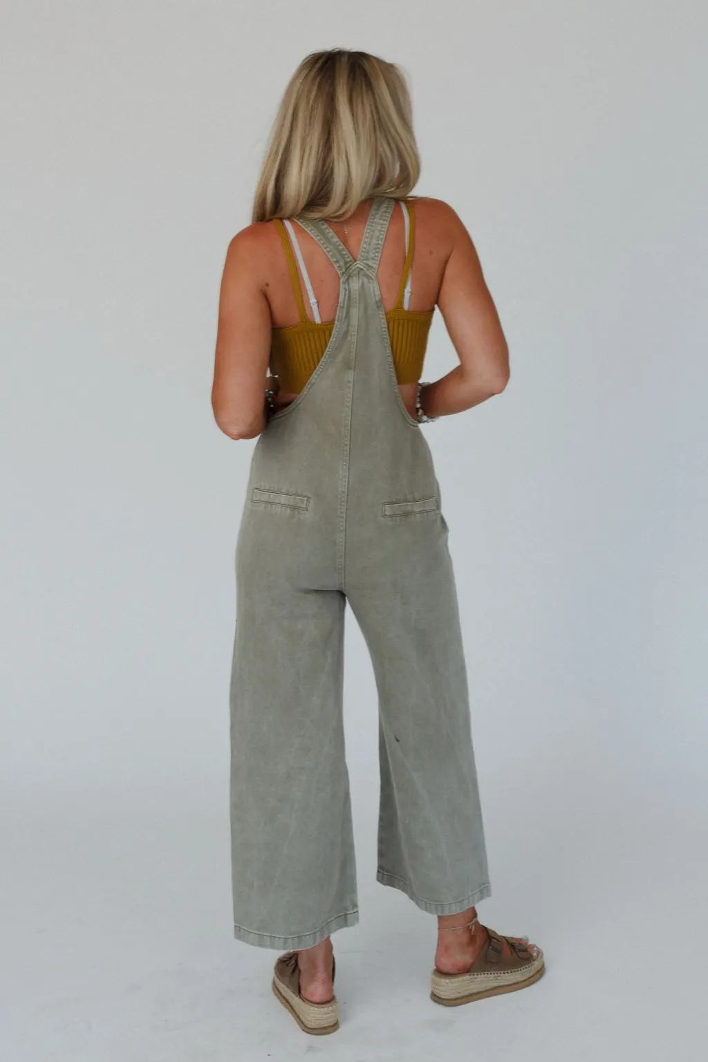 Elliot Knotted Overalls - Olive