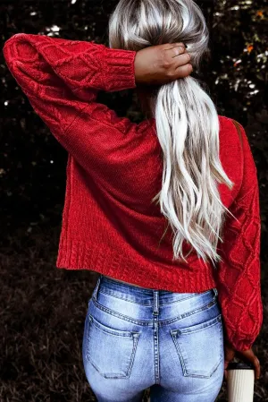 Festive Textured Chunky Sweater