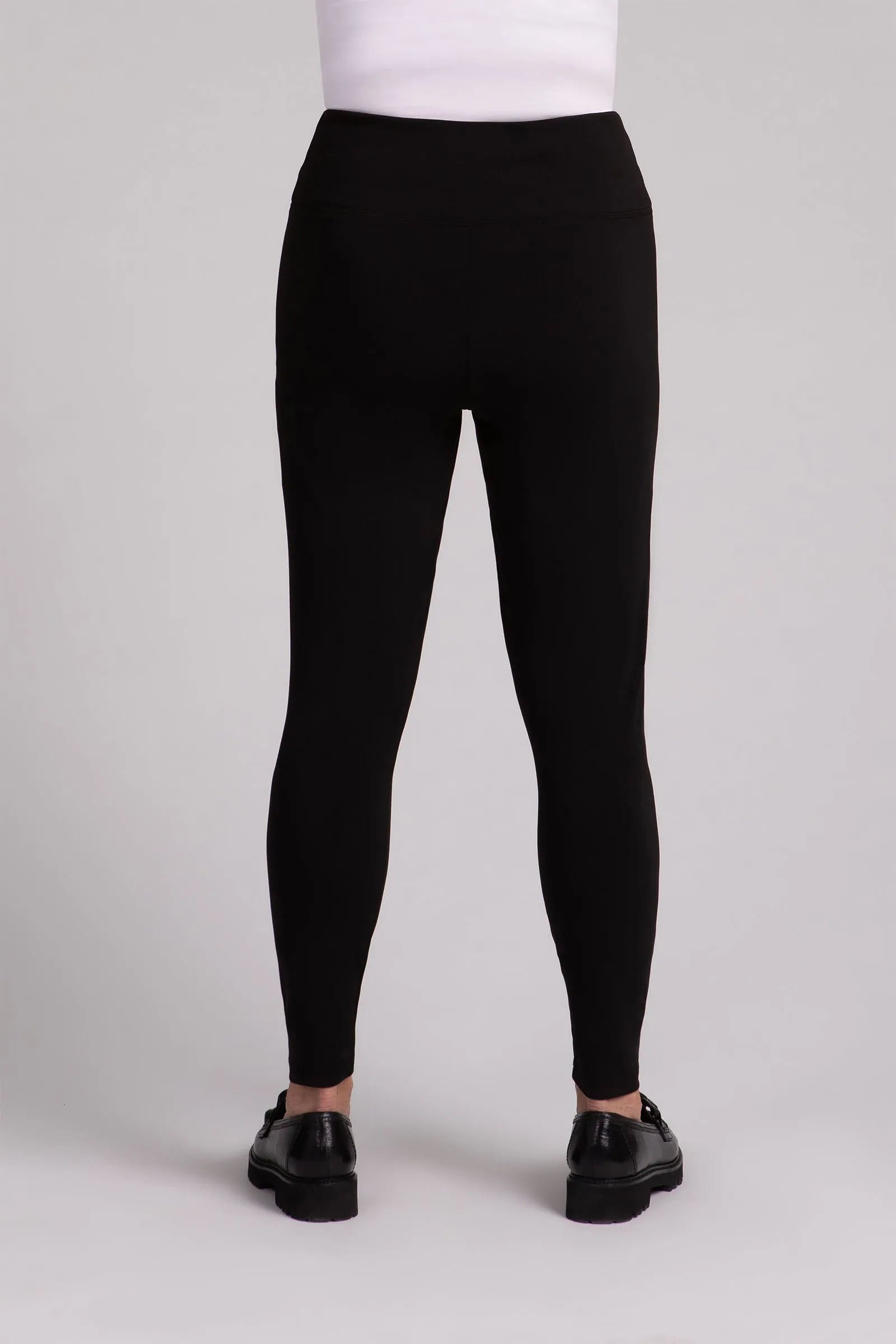 Fleece Back Jersey Nu Yoke Legging | Black