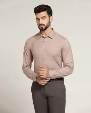 Formal Tan Solid Shirt - Sofok