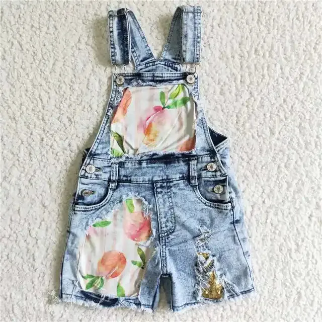 Girls' Denim Overall Jumpsuit