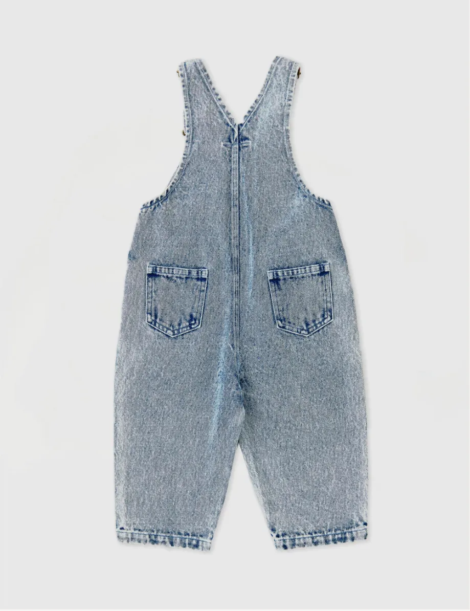 Goldie   Ace - Austin Vintage Washed Overalls - Light Denim