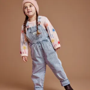 Goldie   Ace - Austin Vintage Washed Overalls - Light Denim