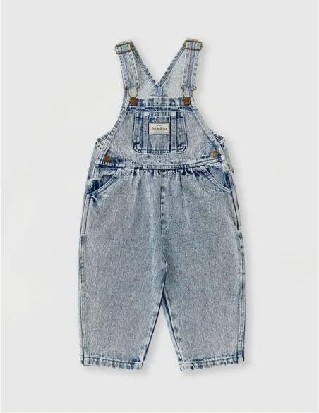 Goldie   Ace - Austin Vintage Washed Overalls - Light Denim