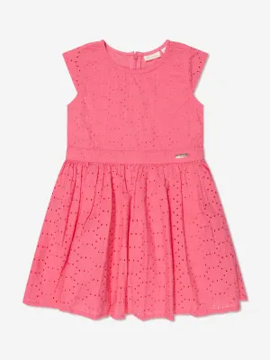 Guess Girls Sangallo Dress in Pink