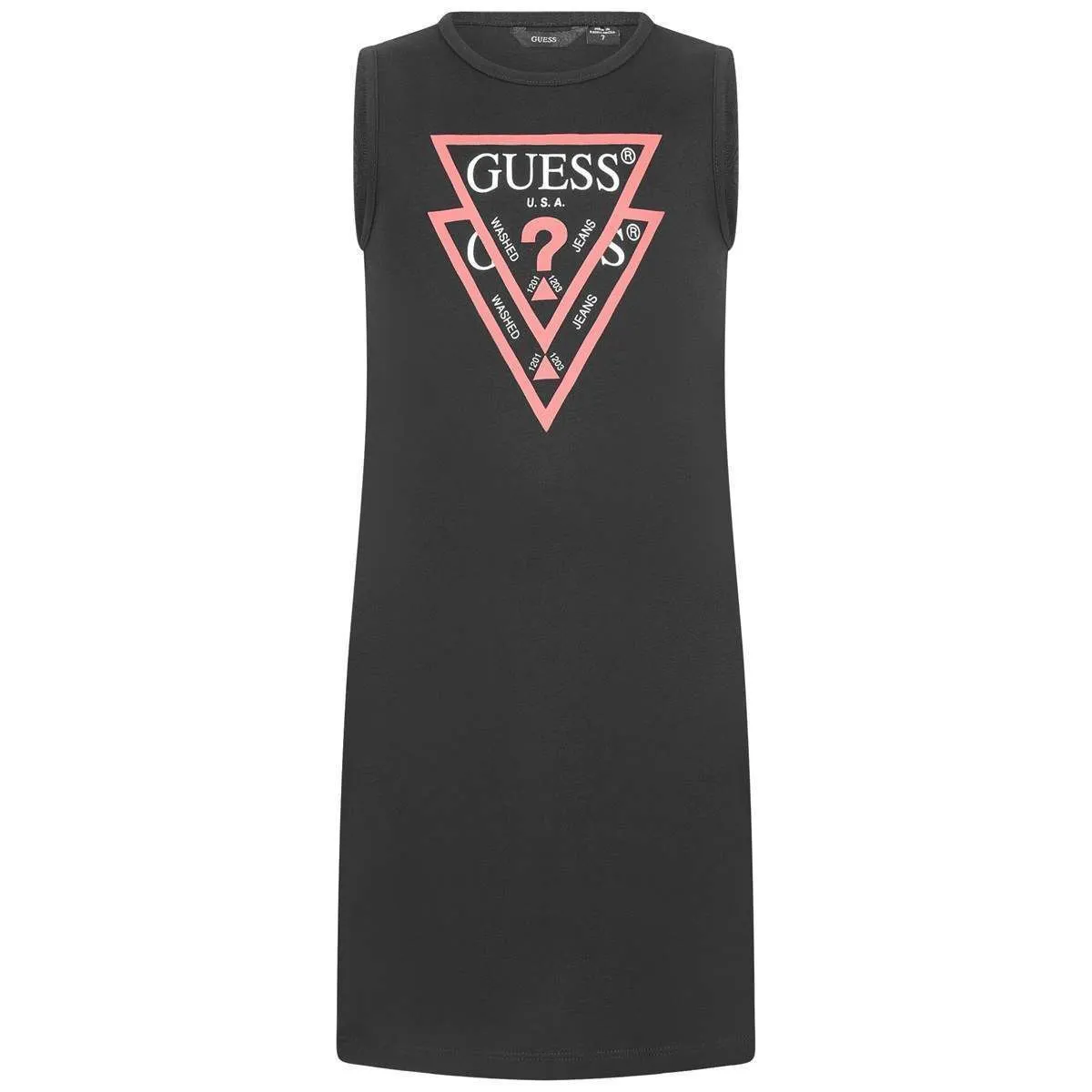 Guess Girls Sleeveless Logo Print Dress