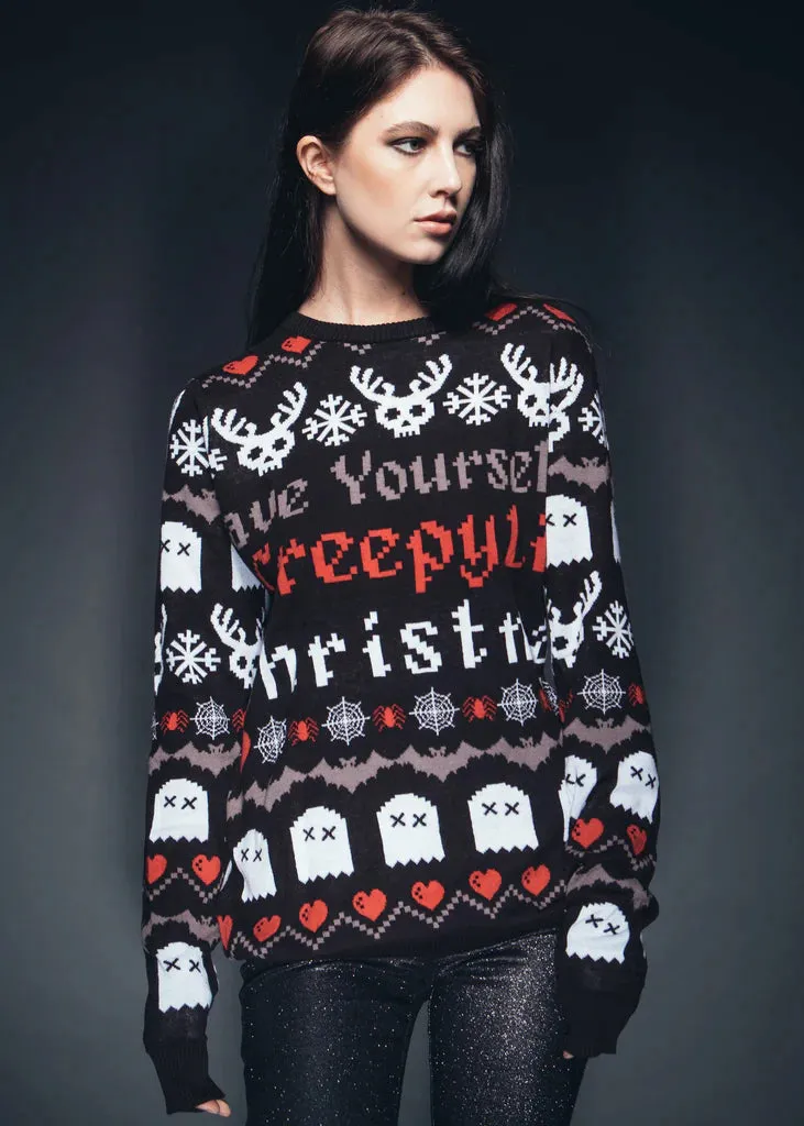 HAVE YOURSELF CREEPY LIL CHRISTMAS UGLY XMAS SWEATER