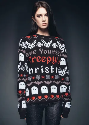 HAVE YOURSELF CREEPY LIL CHRISTMAS UGLY XMAS SWEATER