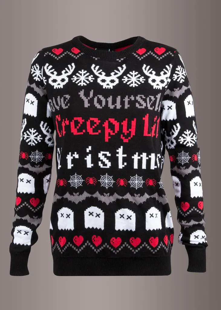 HAVE YOURSELF CREEPY LIL CHRISTMAS UGLY XMAS SWEATER