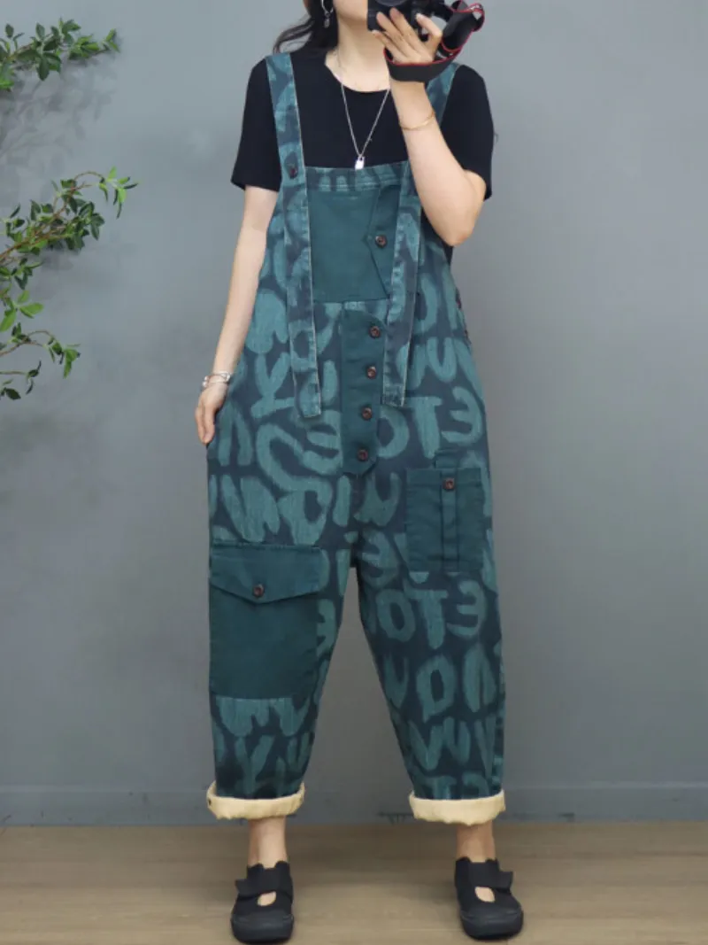 Holding My Hand Denim High Waist Overall Dungarees