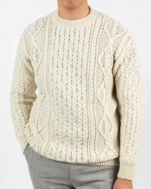 Irish Aran Crew Neck Sweater