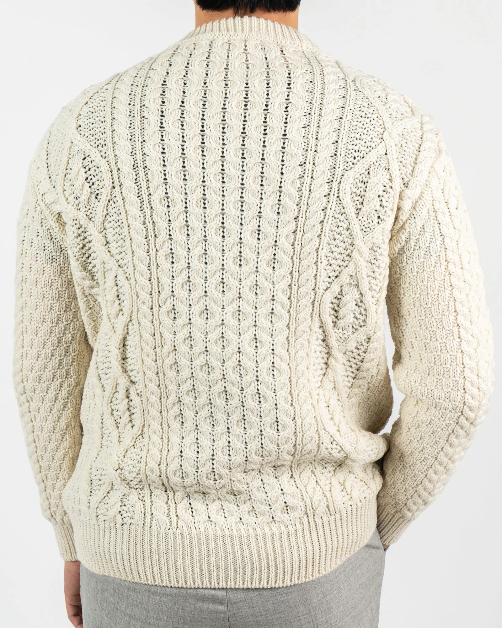 Irish Aran Crew Neck Sweater