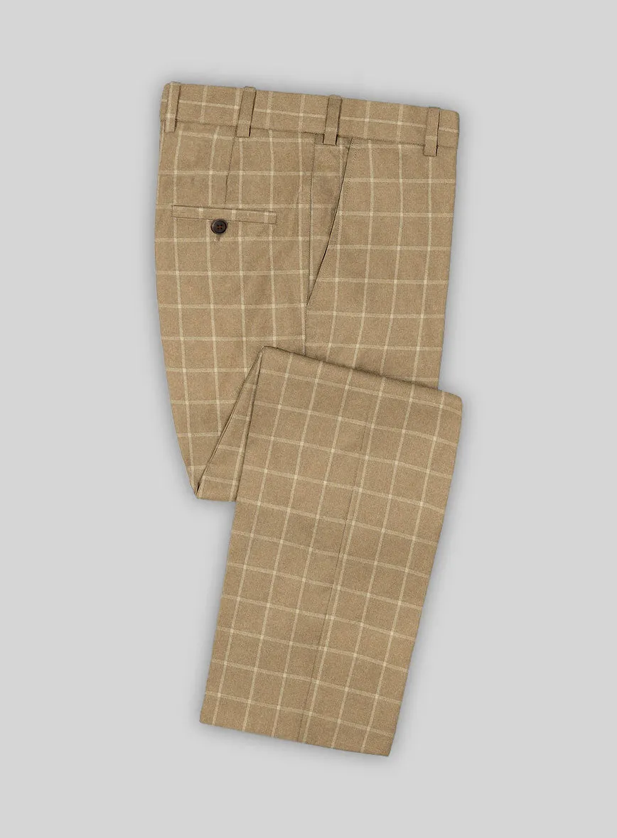 Italian Anbino Camel Brown Wool Pants