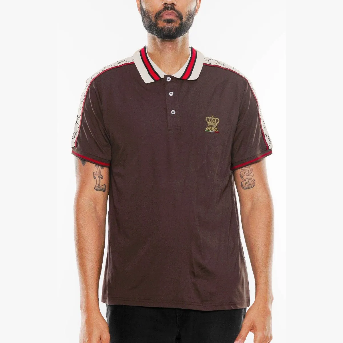 Italian Brown Collared Polo Shirt