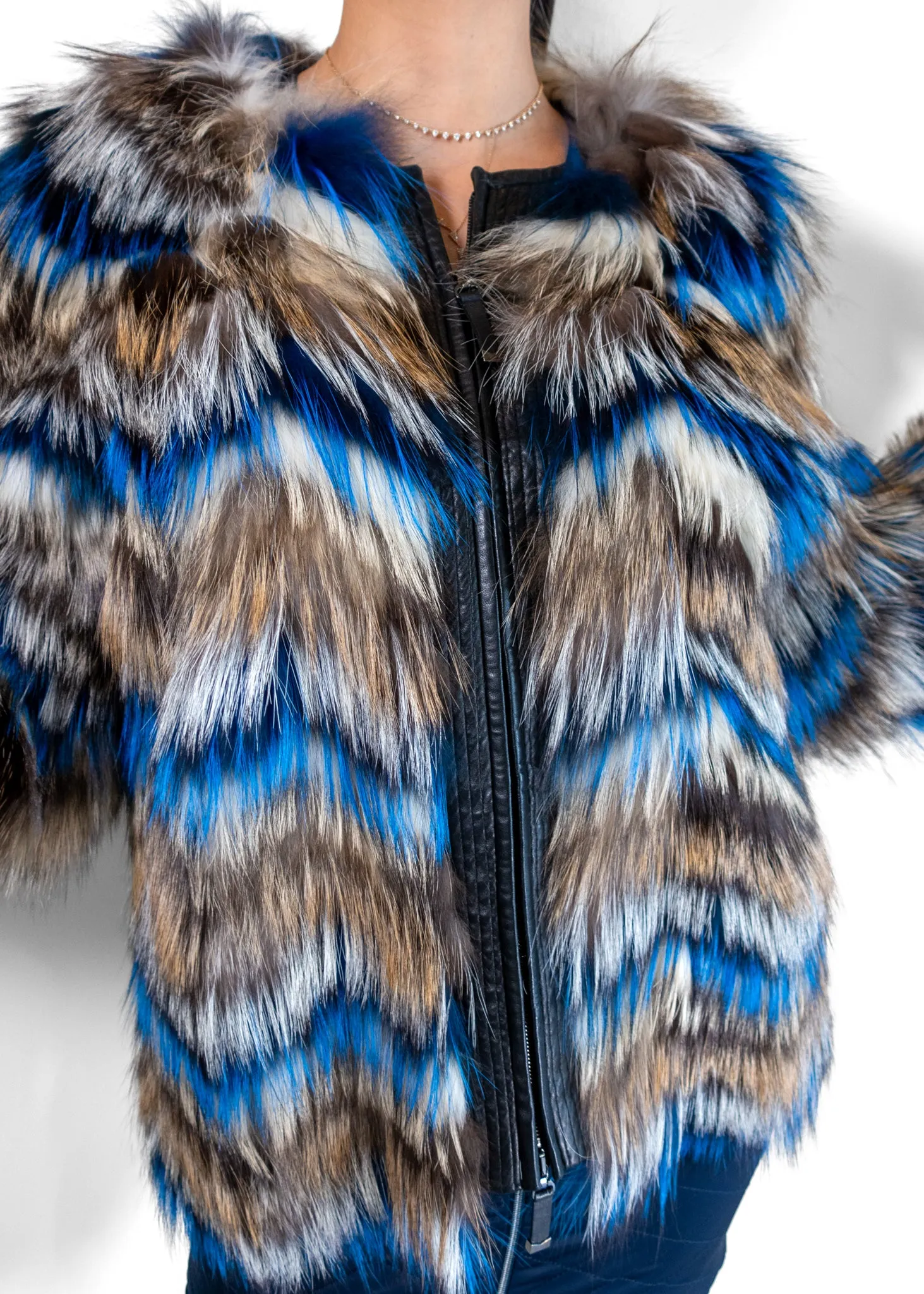 J. Mendel Blue Fox Fur Jacket