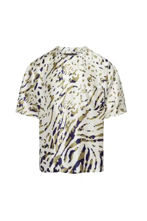 James Abstract Animal Short Sleeve Top