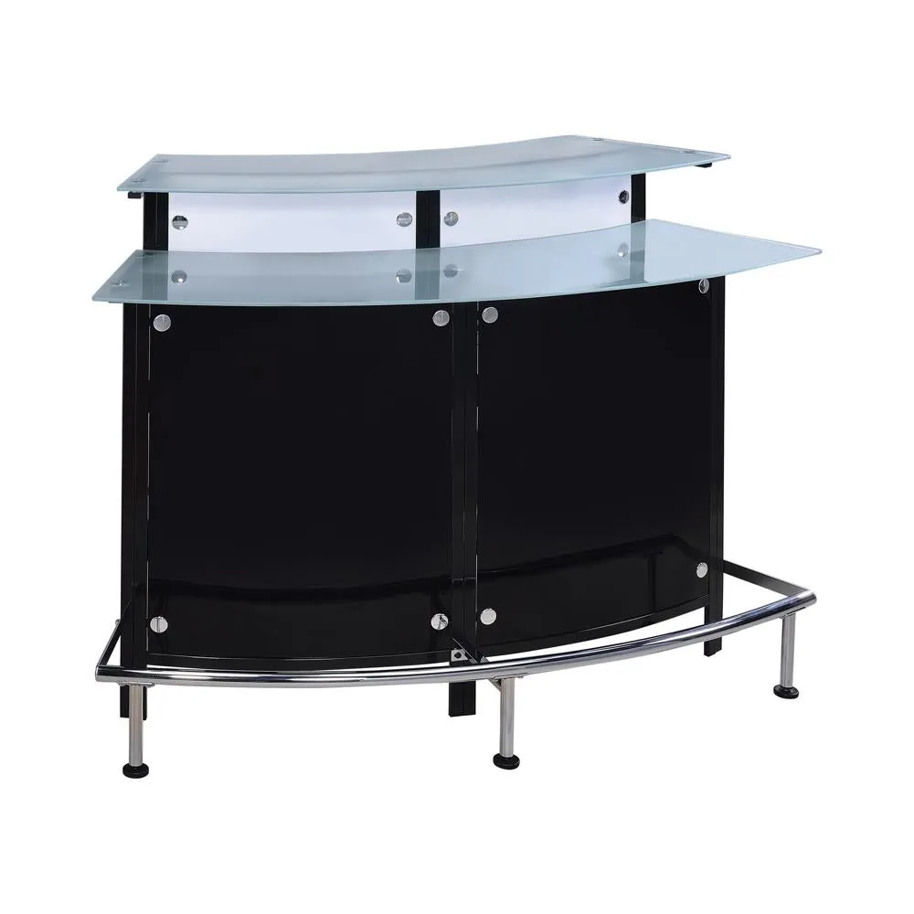 Keystone Glass Top Bar Unit Black