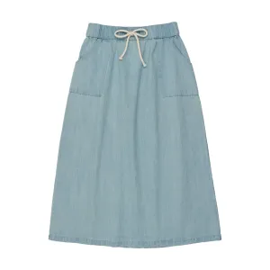 Kin and Kin Light Blue Denim Maxi Skirt