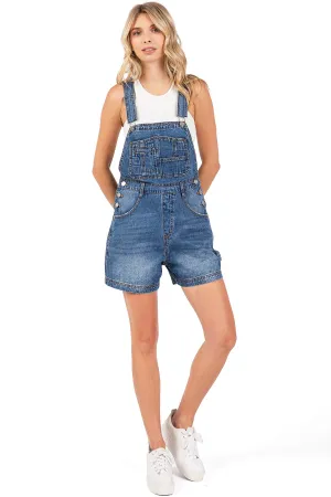 Lana Roux 90s Retro Dungaree Utility Denim Twill Overalls