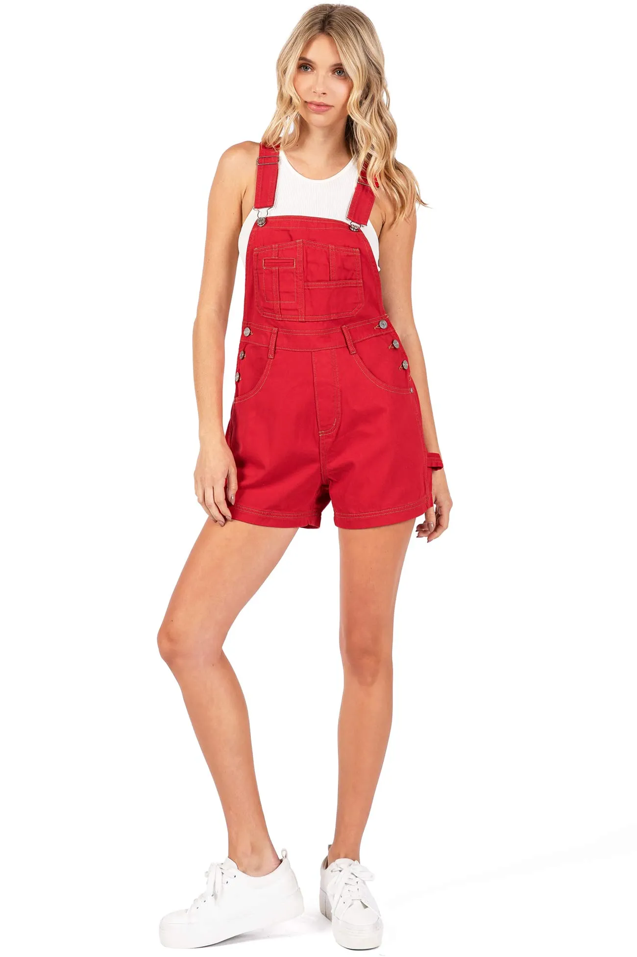 Lana Roux 90s Retro Dungaree Utility Denim Twill Overalls