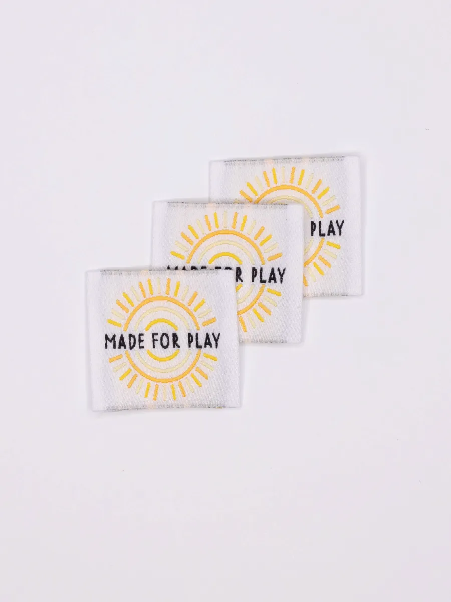 Made for Play ~ 8 pack ~ Premium Woven Labels