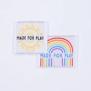 Made for Play ~ 8 pack ~ Premium Woven Labels